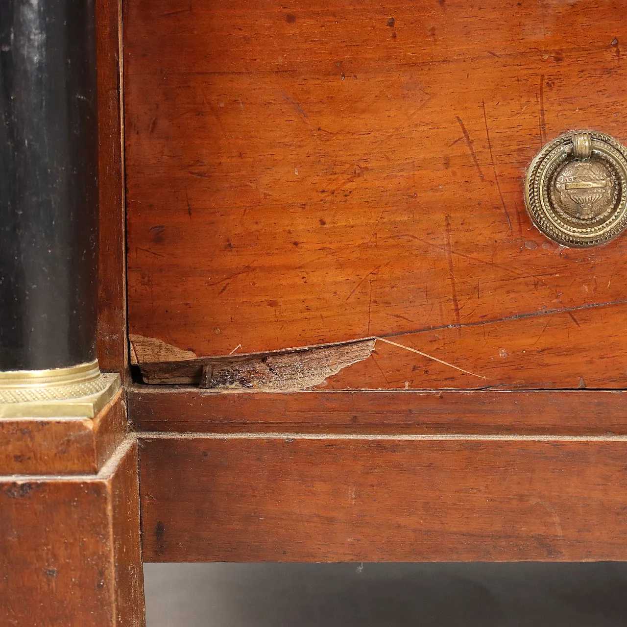 Empire chest of drawers in walnut, 19th century 10