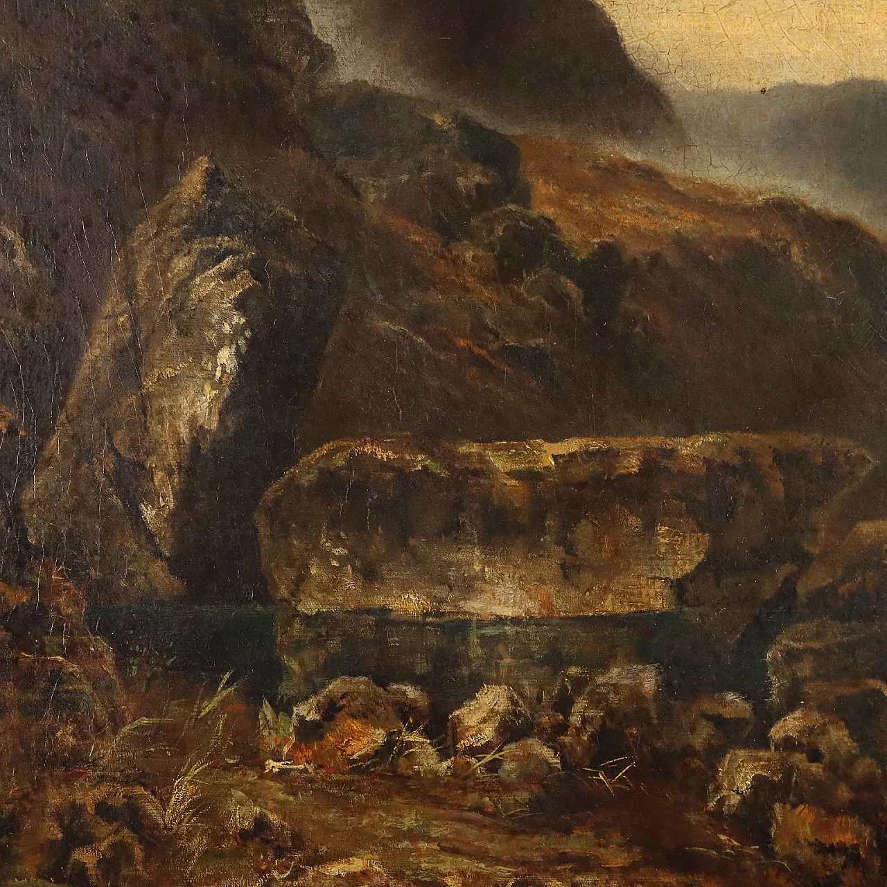 Mountain Landscape with Lake, 19th century 4