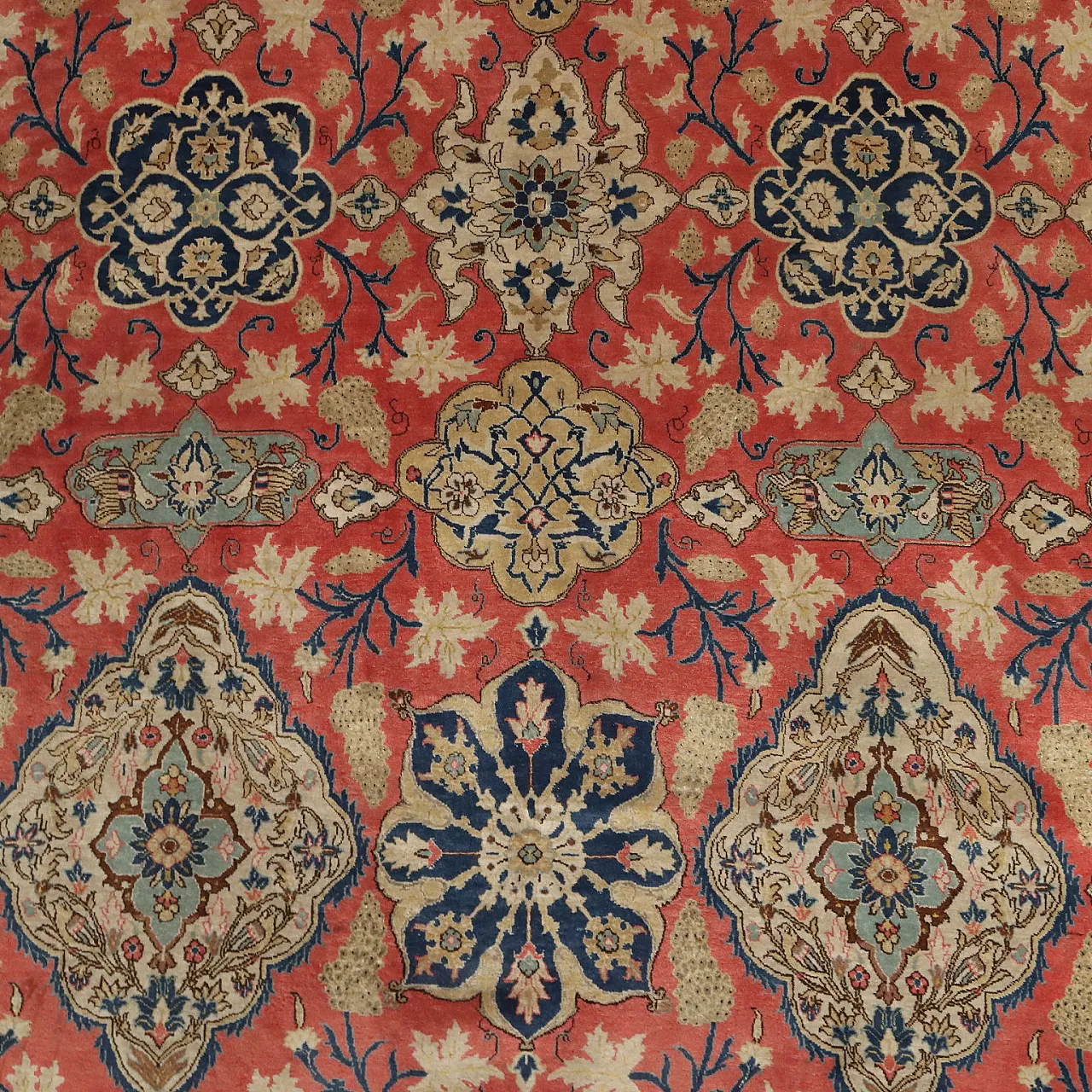 Kum rug in cotton and wool, 20th century 4