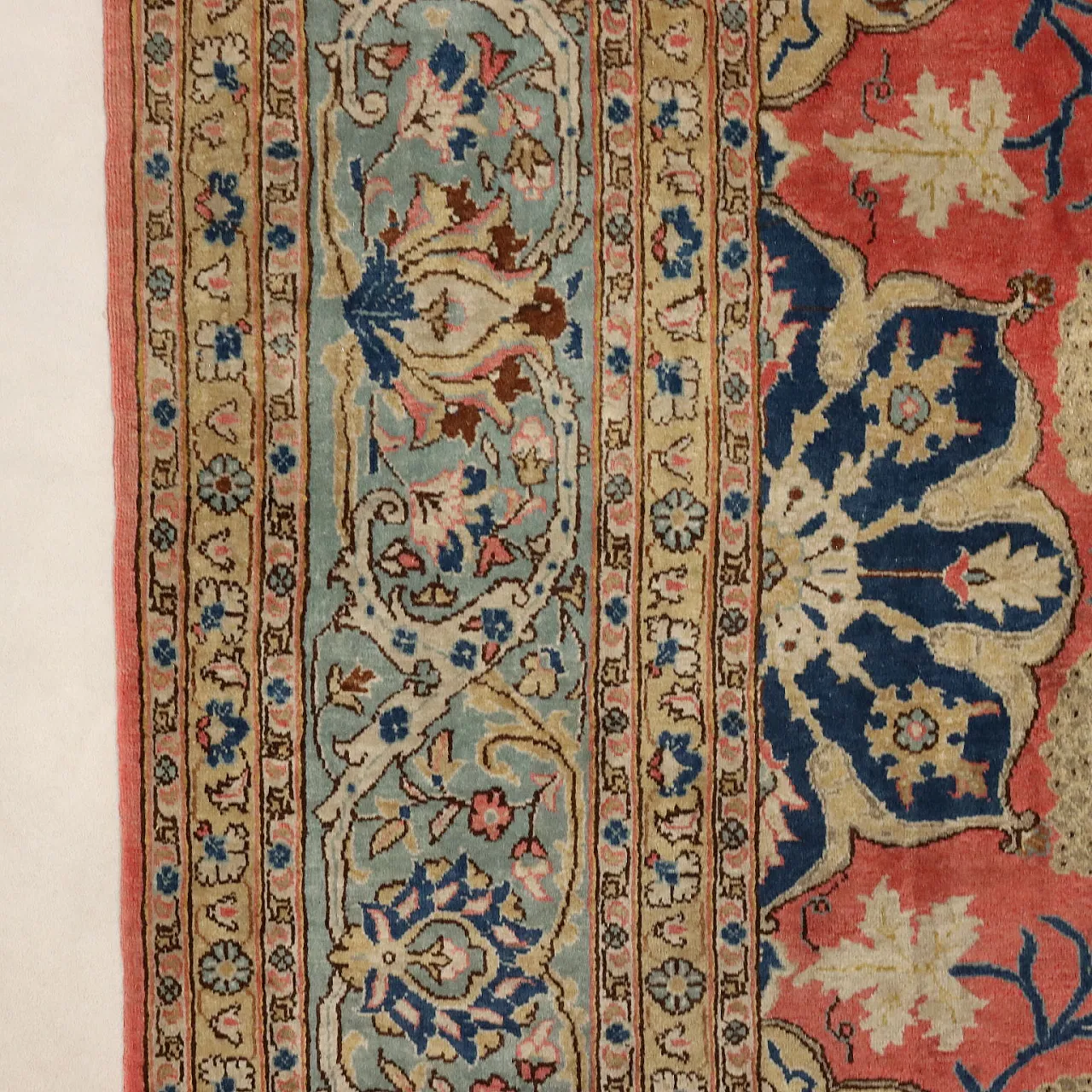 Kum rug in cotton and wool, 20th century 6