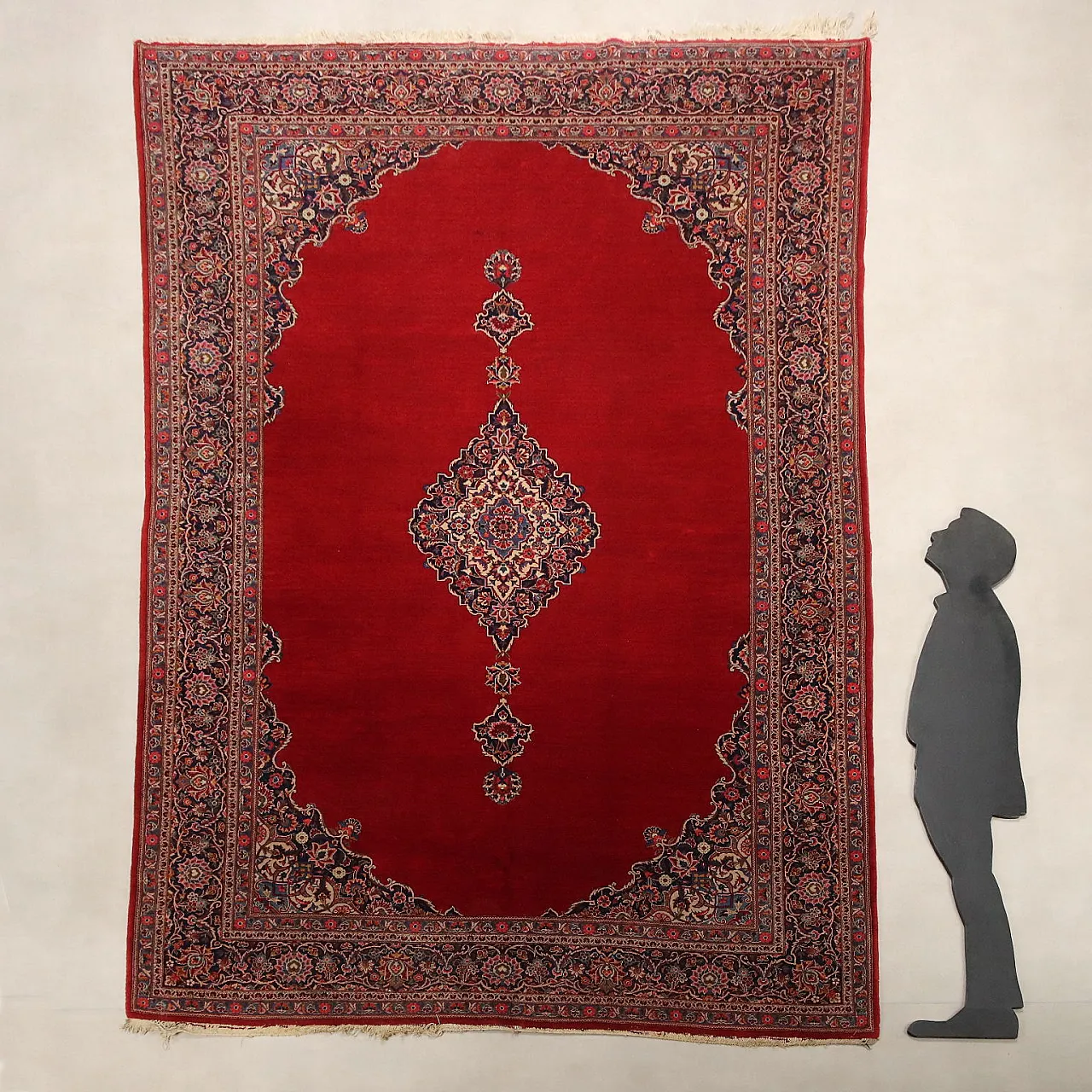Keshan rug in cotton and wool, 20th century 2