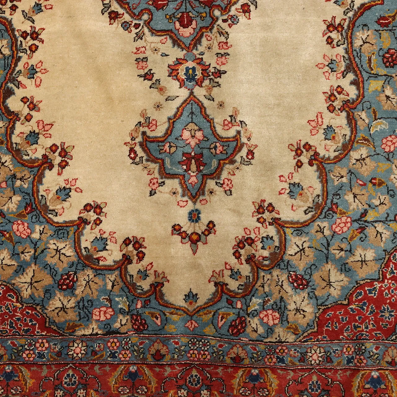 Kerman rug in cotton and wool, 20th century 5