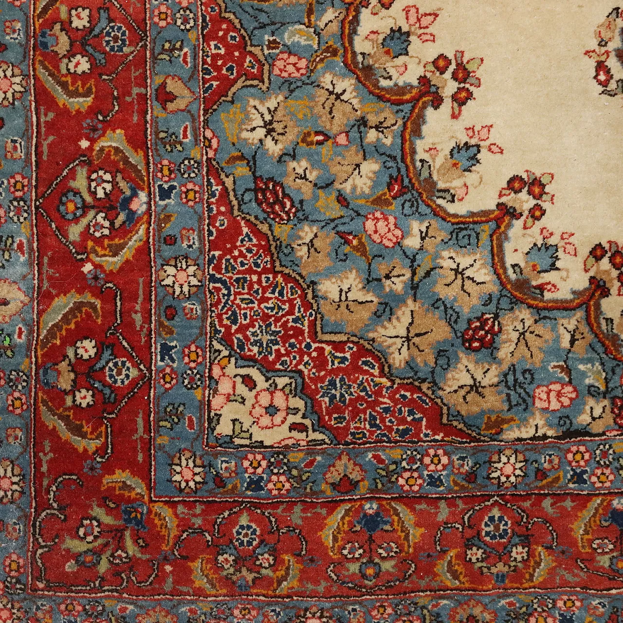 Kerman rug in cotton and wool, 20th century 6