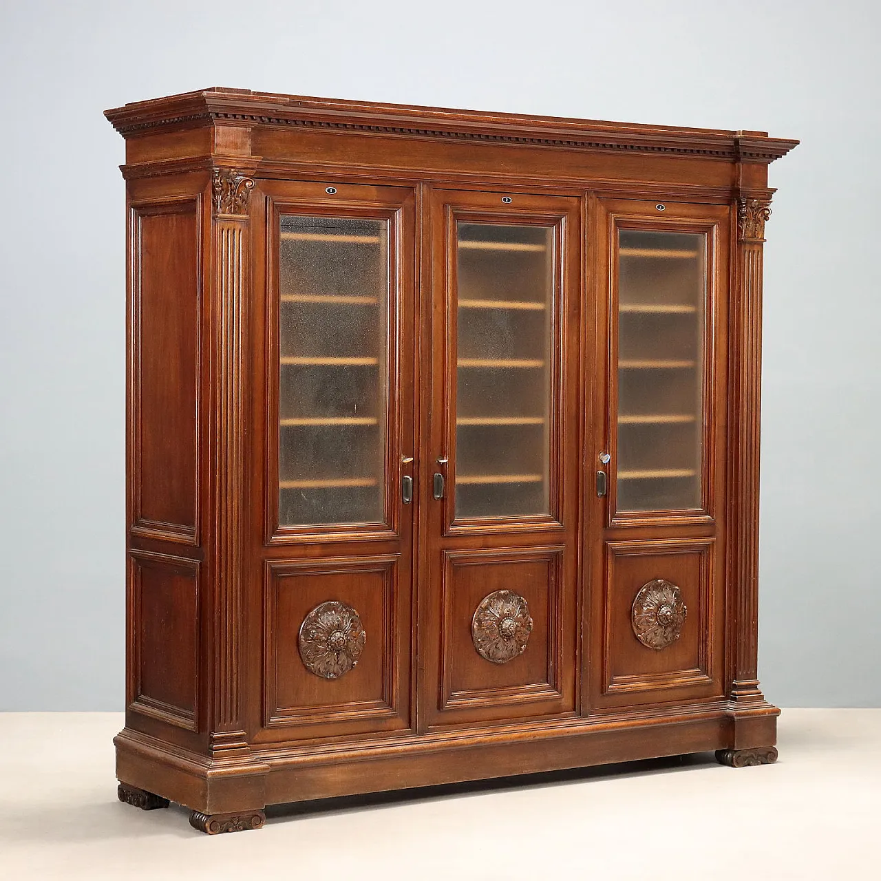 Neo-Renaissance style bookcase, 20th century 1
