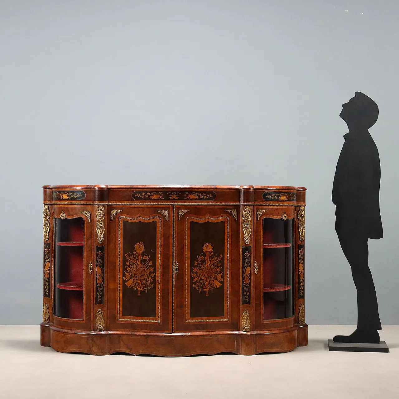 Inlaid English servant, 19th century 2