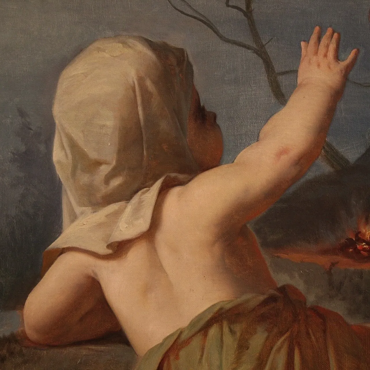 Winter, Italian oil painting, 19th century 5
