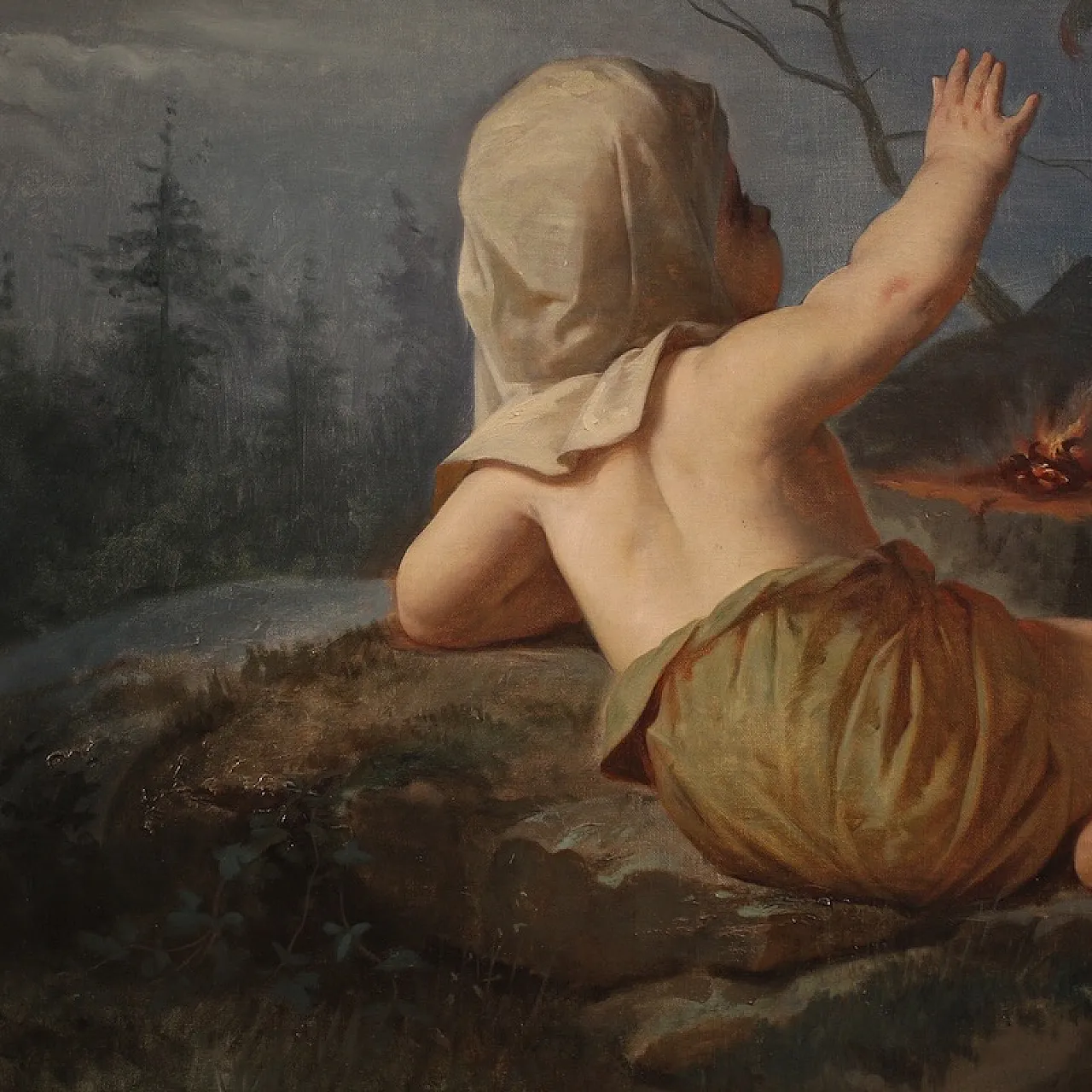 Winter, Italian oil painting, 19th century 9