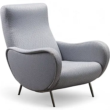 Armchair in metal and fabric, 1960s