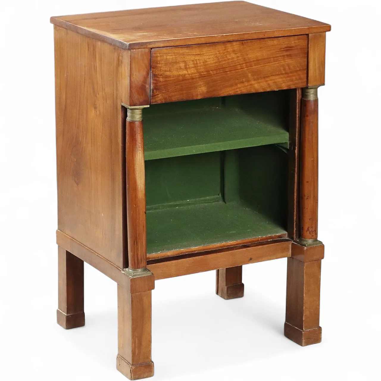 Empire bedside table in walnut, 19th century 10