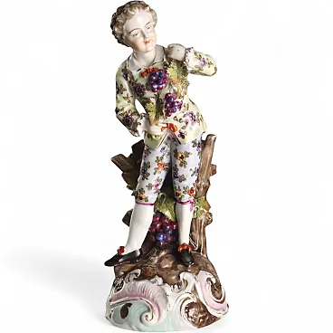 German porcelain figurine, Volkstedter manufacture, 19th century