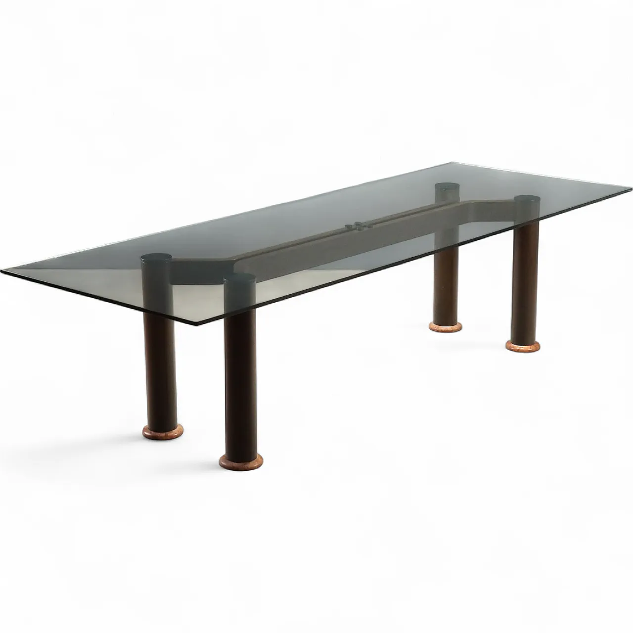 Table in metal and glass, 1980s 11