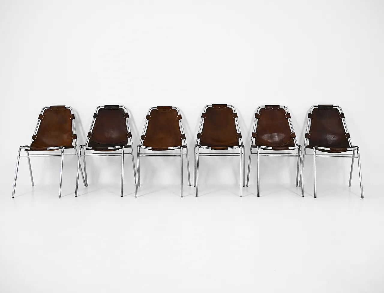 6 Les Arcs Chairs by Charlotte Perriand, 1960s 3