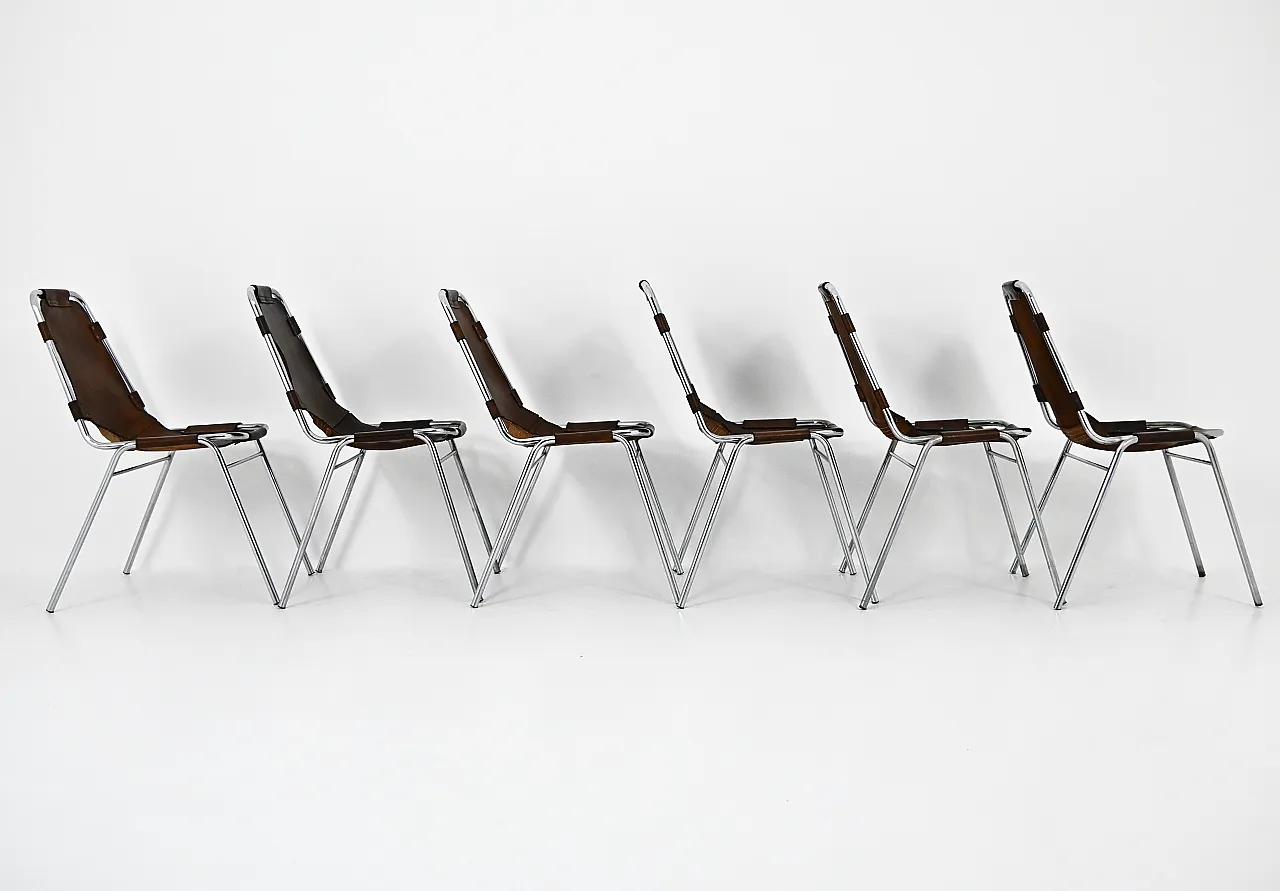 6 Les Arcs Chairs by Charlotte Perriand, 1960s 4