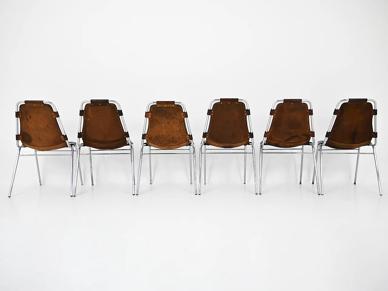 6 Les Arcs Chairs by Charlotte Perriand, 1960s 5