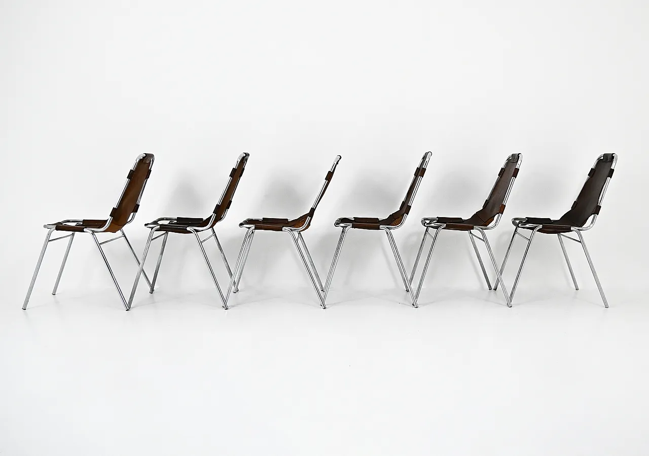 6 Les Arcs Chairs by Charlotte Perriand, 1960s 6