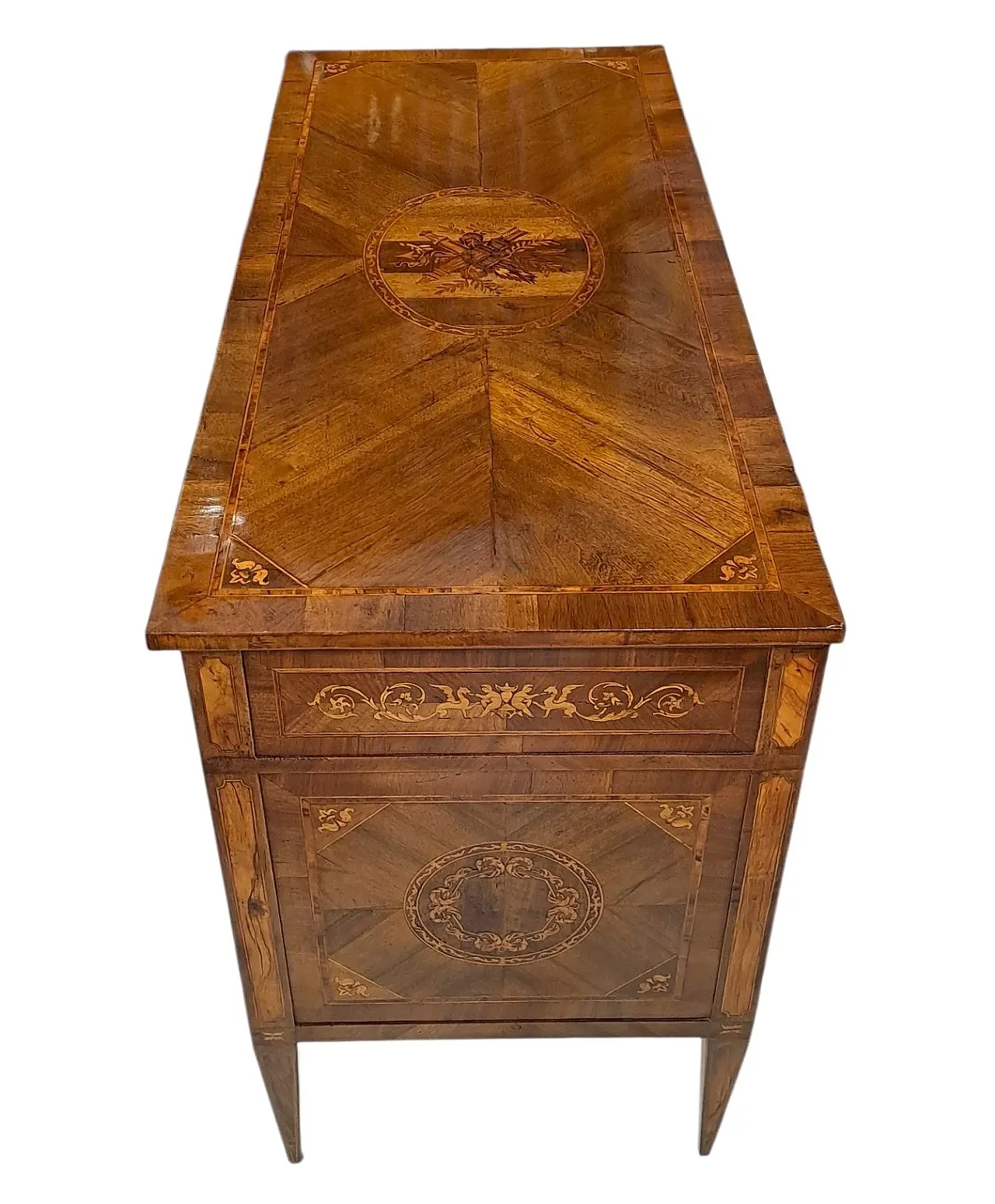 Three-drawer wooden dresser, 19th century 5