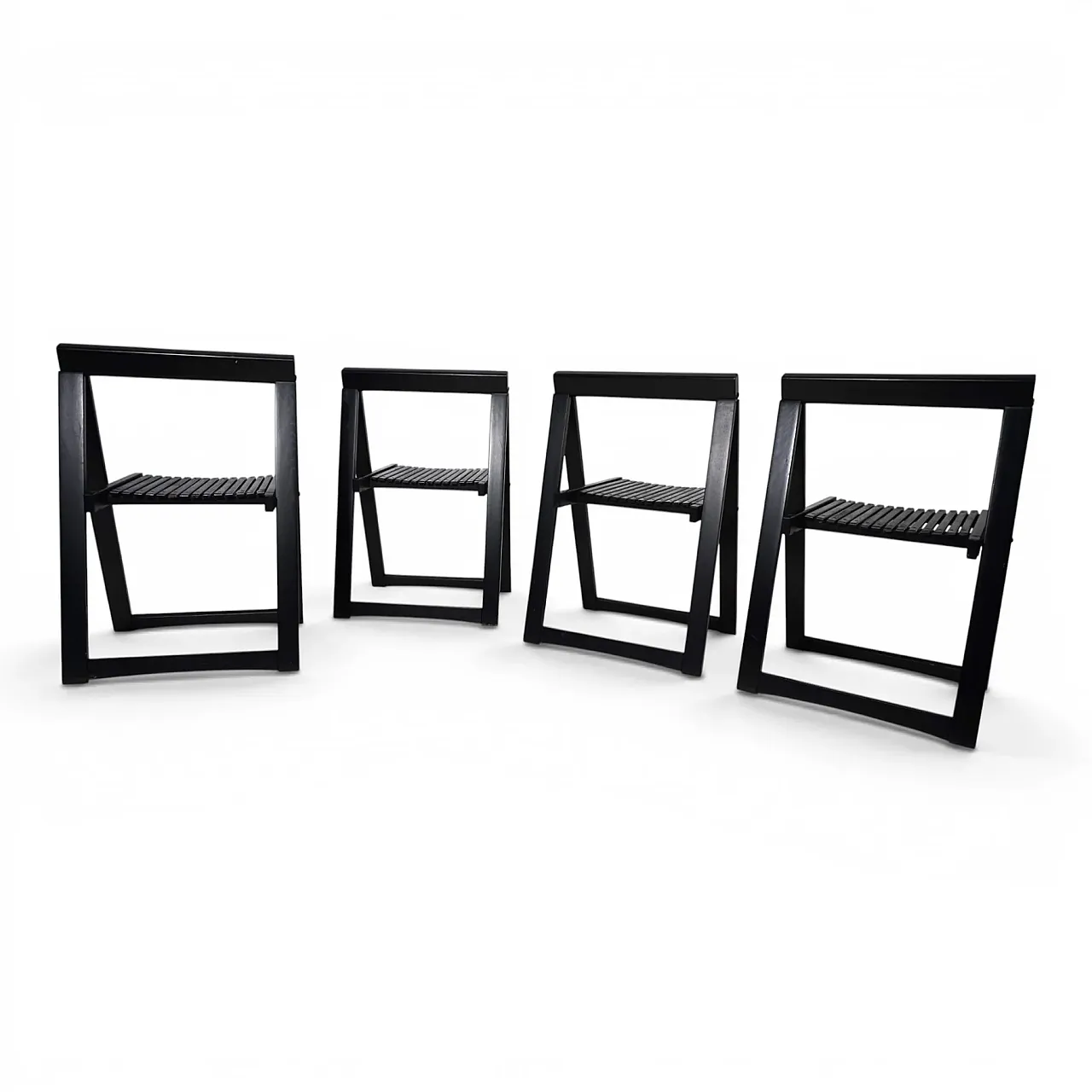 4 Aldo Jacobi Trieste folding chairs for Bazzani, 1960s 1