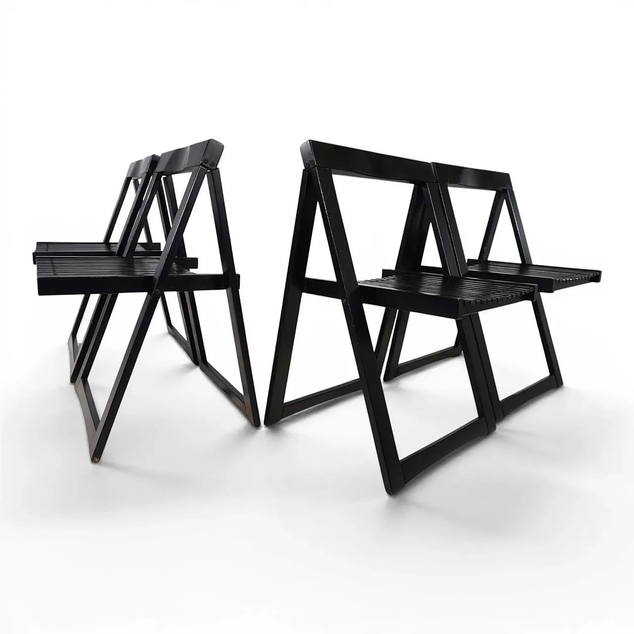 4 Aldo Jacobi Trieste folding chairs for Bazzani, 1960s 2
