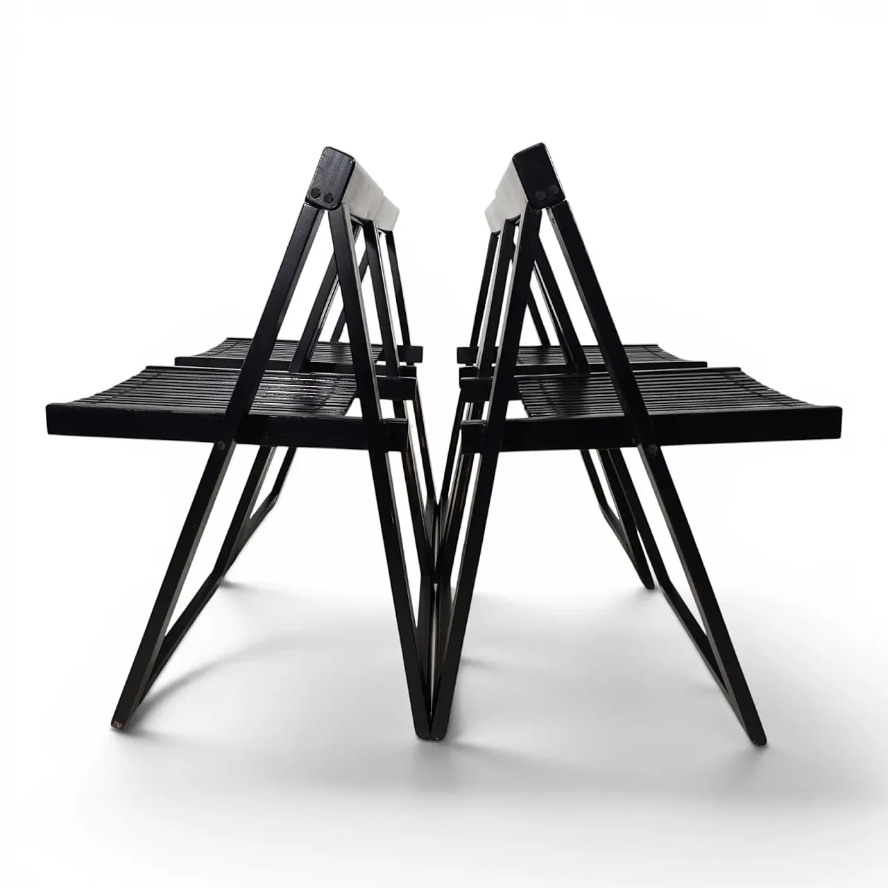 4 Aldo Jacobi Trieste folding chairs for Bazzani, 1960s 4