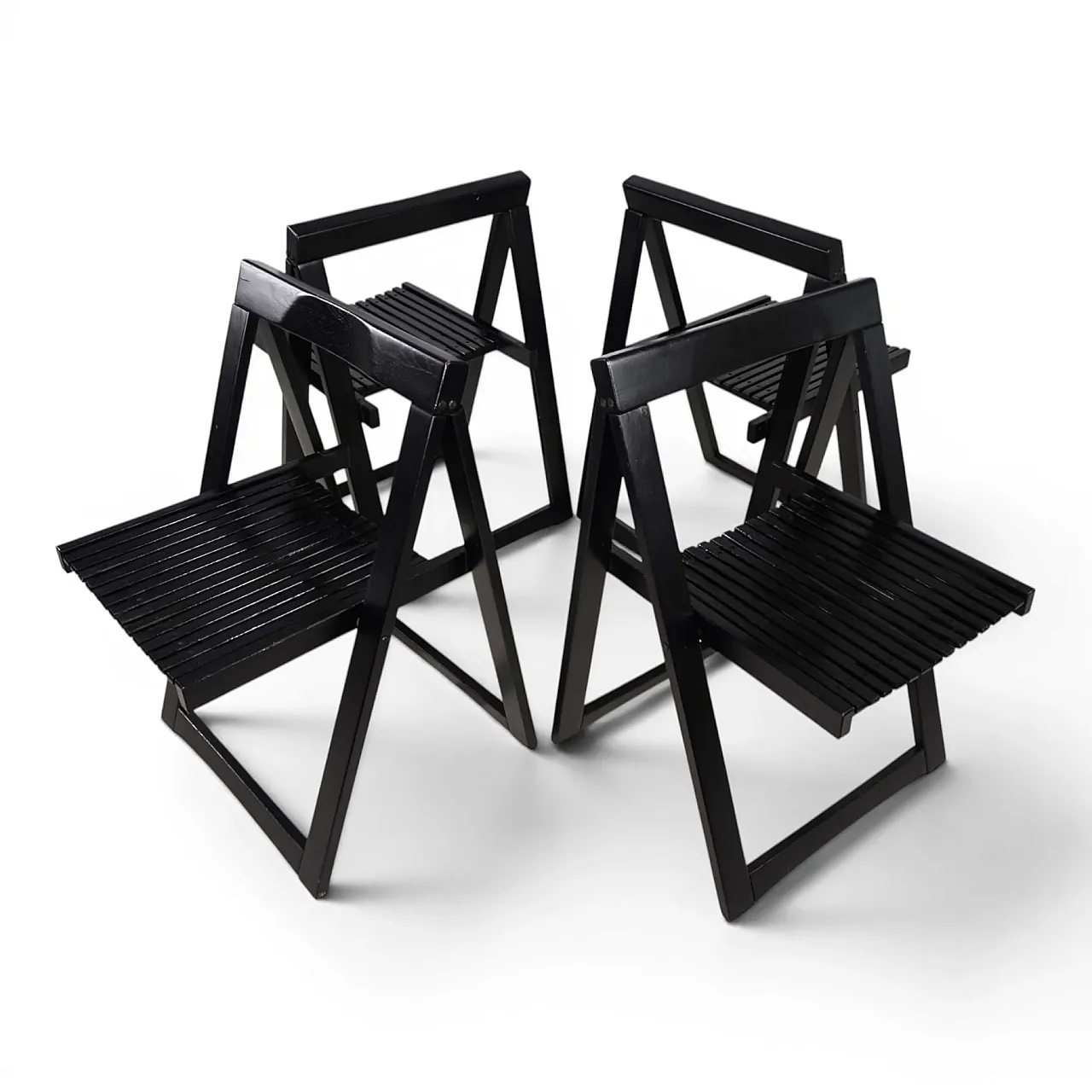 4 Aldo Jacobi Trieste folding chairs for Bazzani, 1960s 7