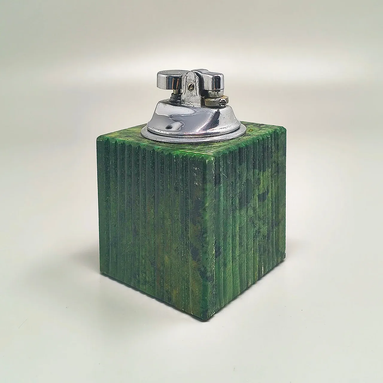 Alabaster green smoking set by Romano Bianchi, 1960s 4