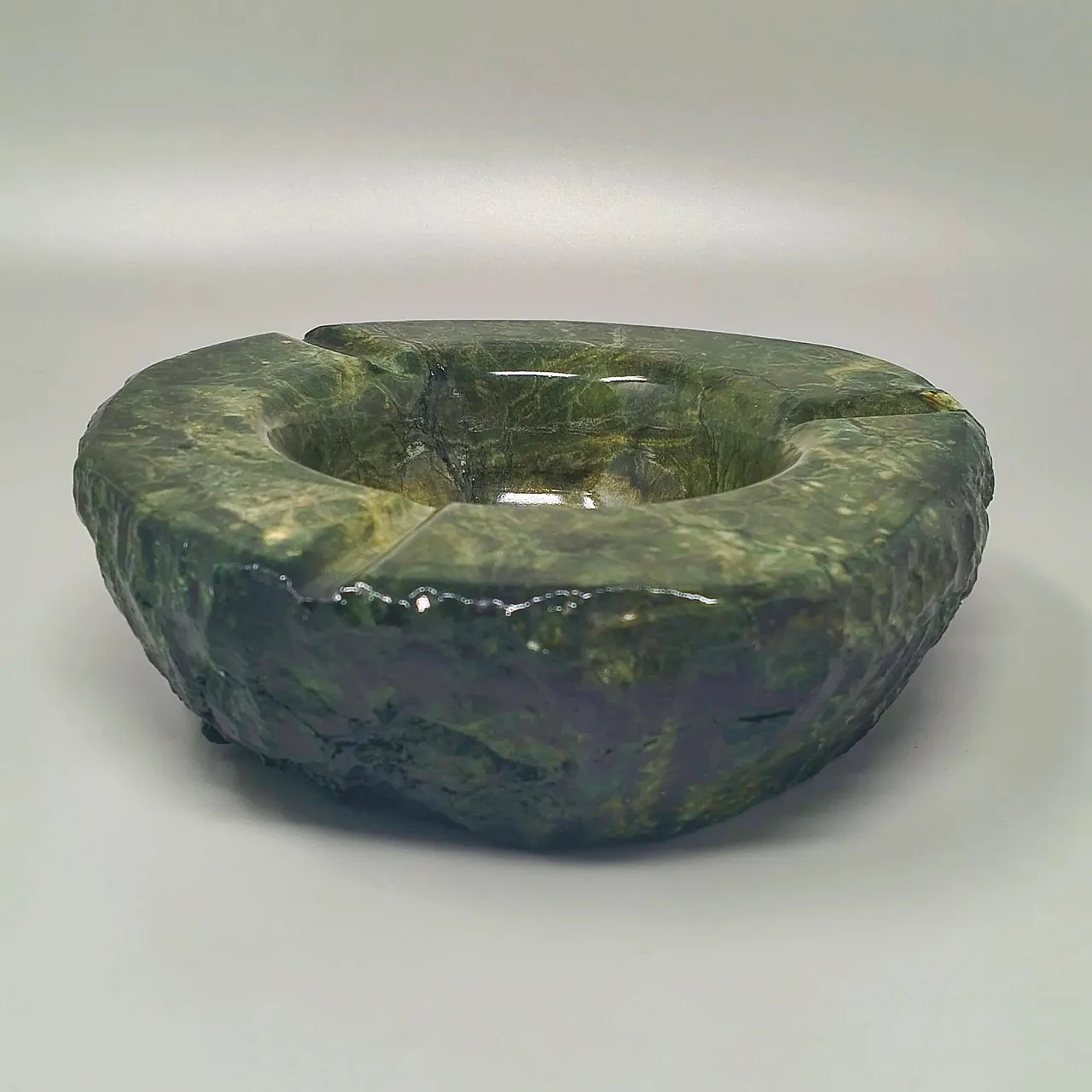 Alabaster green smoking set by Romano Bianchi, 1960s 9