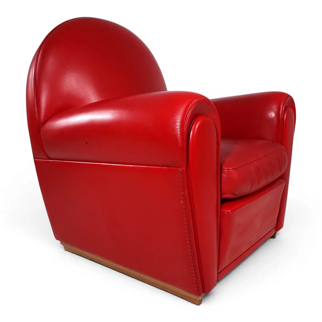 Poltrona Frau Vanity Fair leather armchair by Renzo Frau, 1990s 6