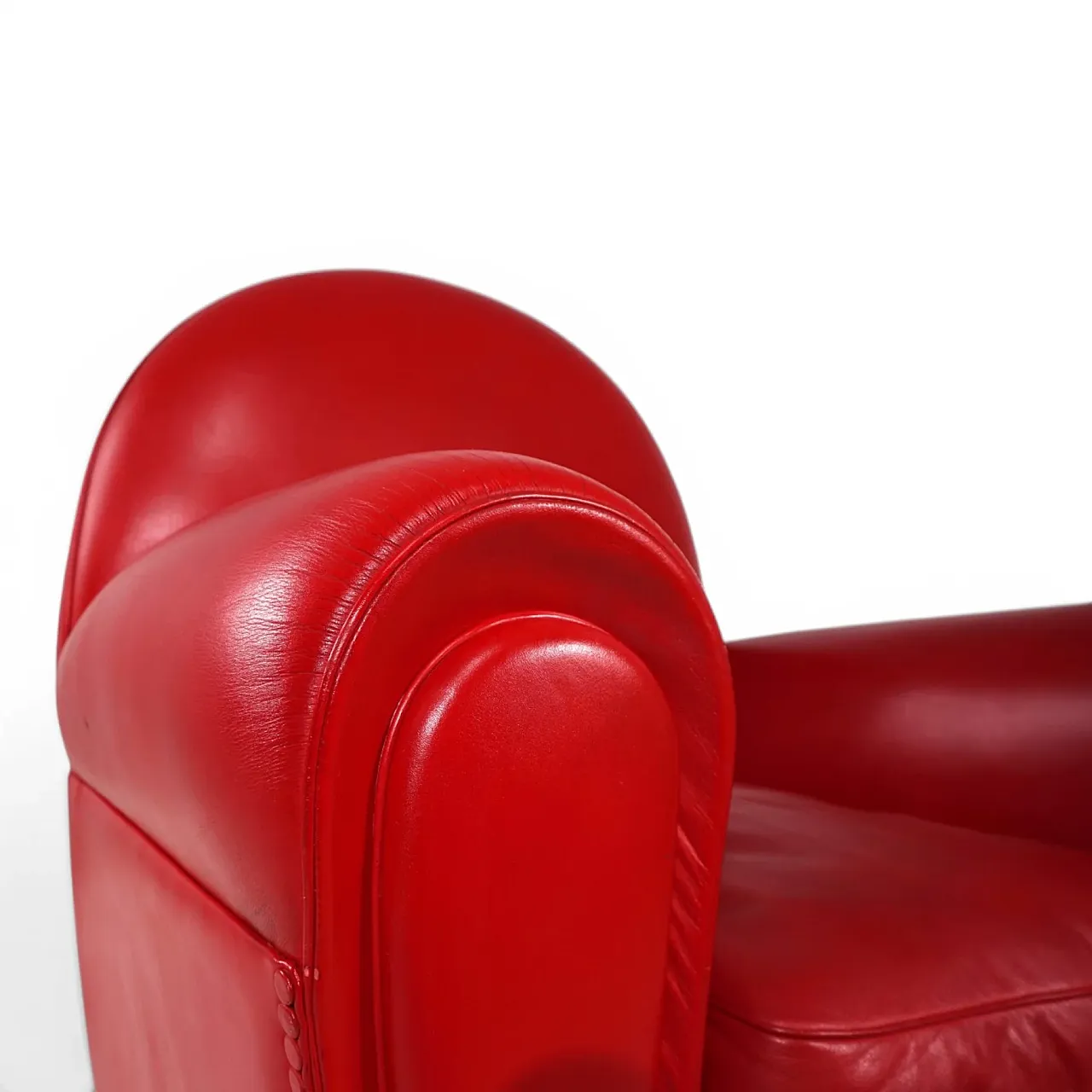 Poltrona Frau Vanity Fair leather armchair by Renzo Frau, 1990s 9