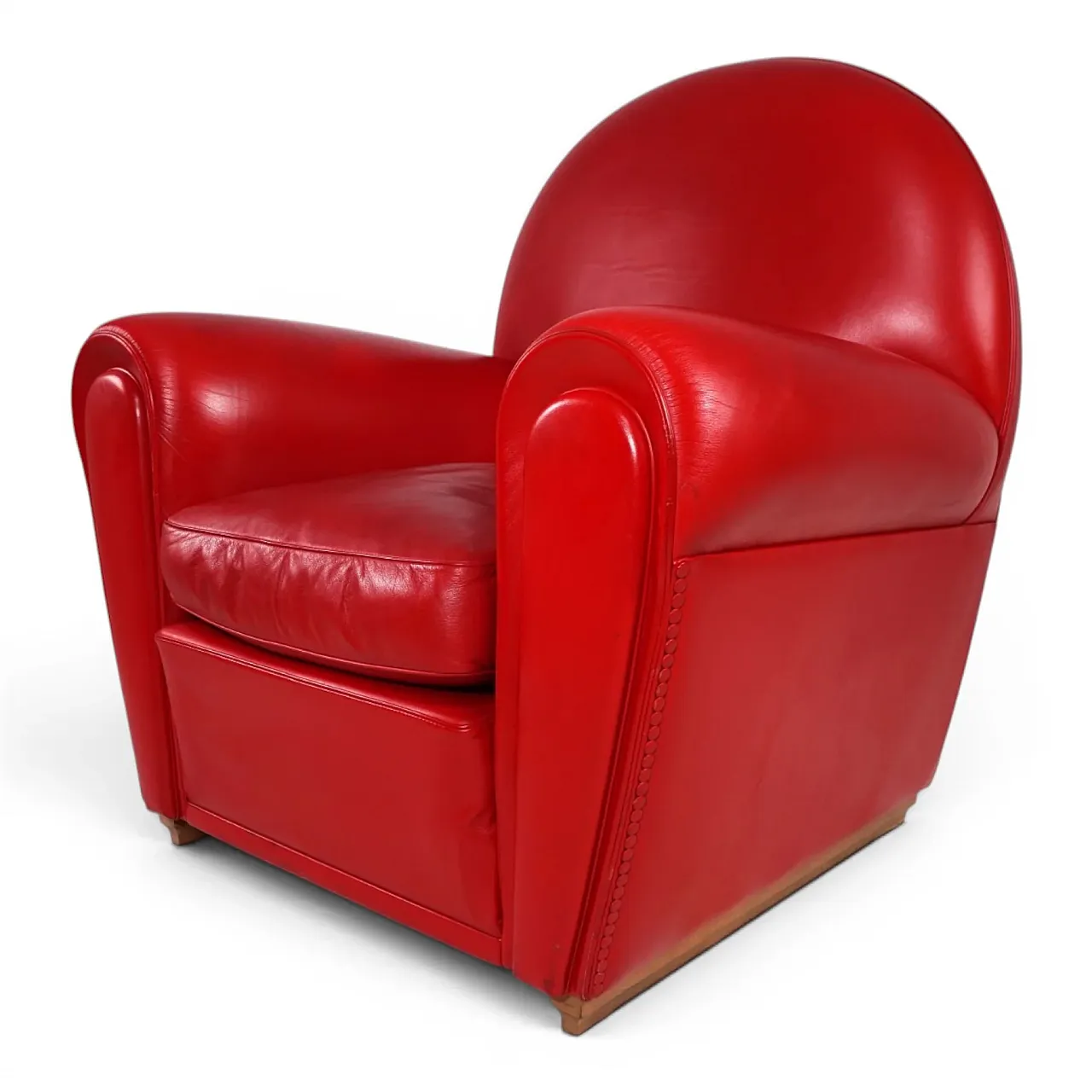 Poltrona Frau Vanity Fair leather armchair by Renzo Frau, 1990s 11