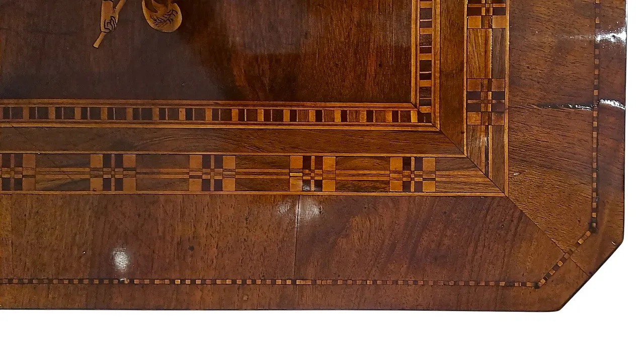 Square wooden coffee table with Rolo inlay, late 19th century 6