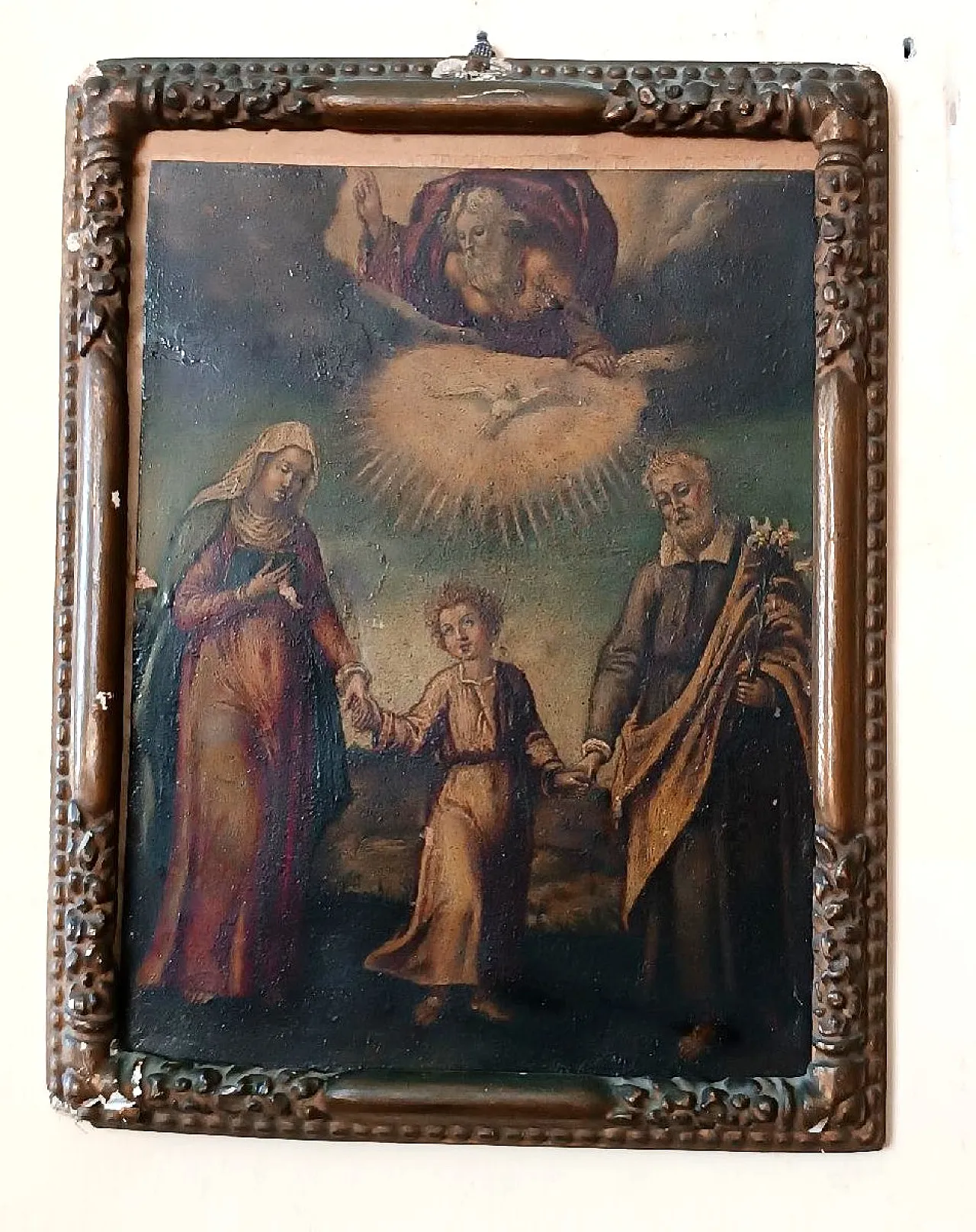 Sacra Famiglia, dipinto su rame, '700 1
