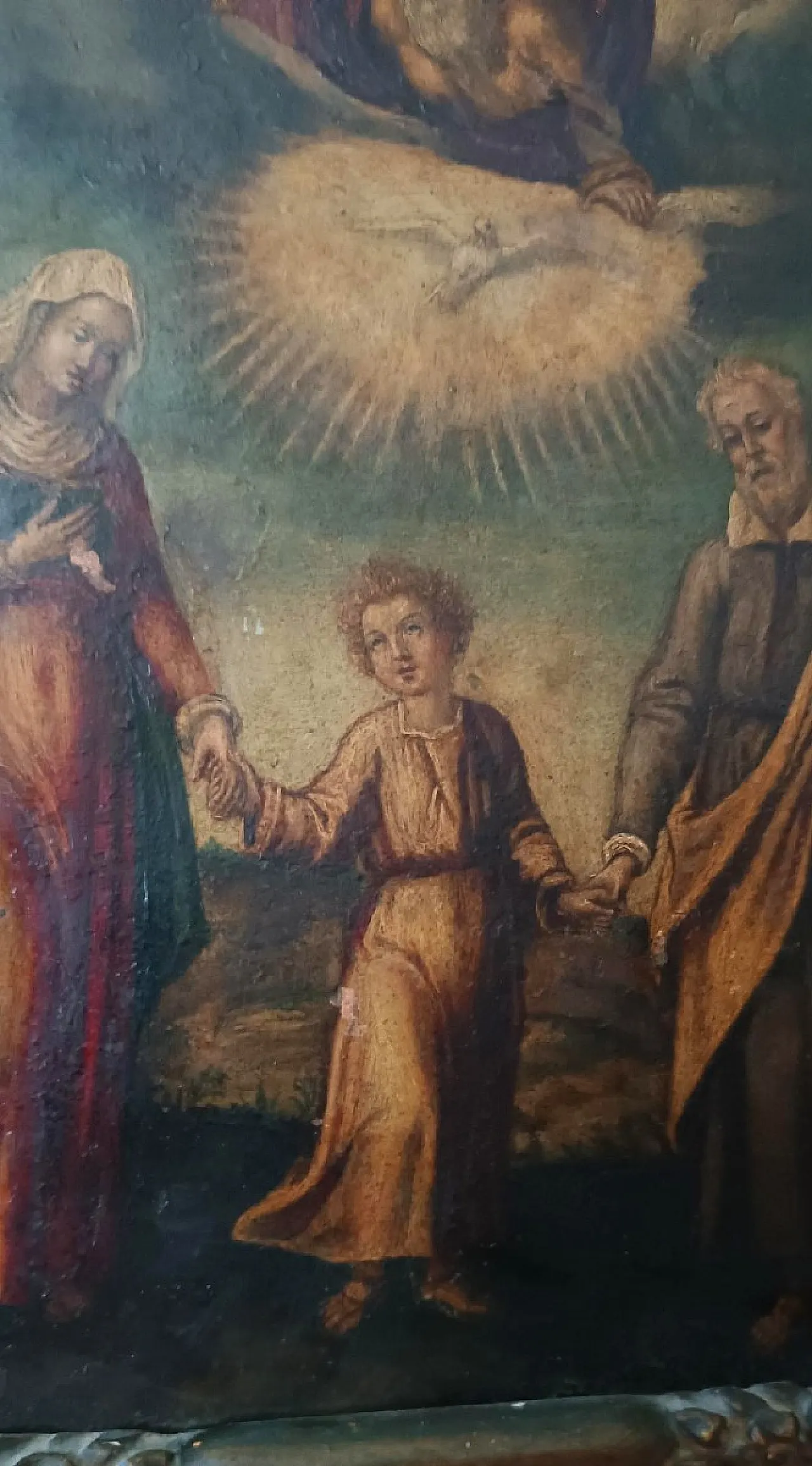 Sacra Famiglia, dipinto su rame, '700 3