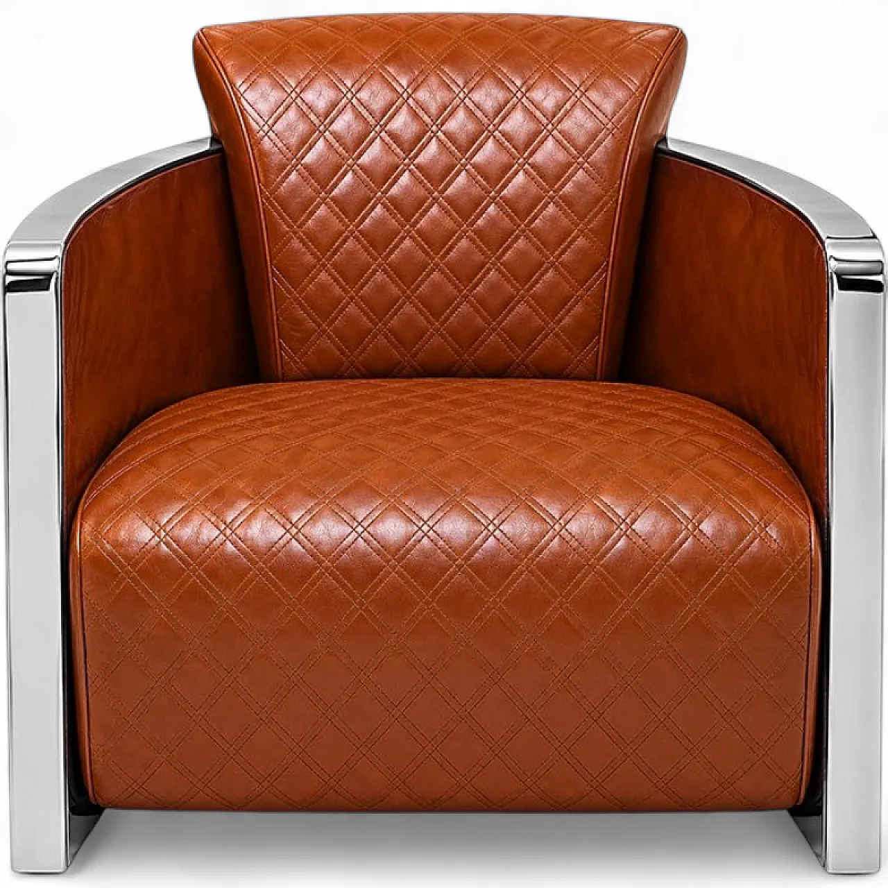 Pair of eco-leather chairs, 1980s 7