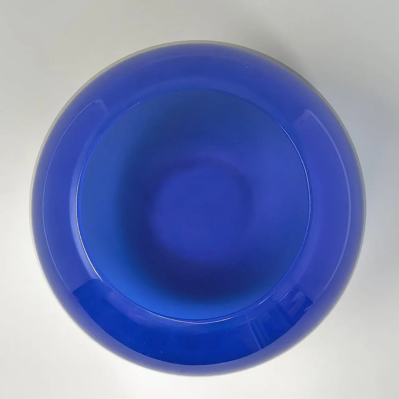 Mid-Century blue vase by Ind. Vetraria Valdarnese, 1970s 5