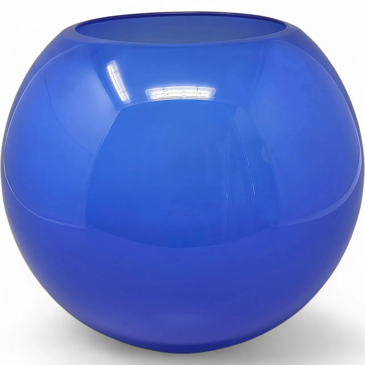 Mid-Century blue vase by Ind. Vetraria Valdarnese, 1970s 6
