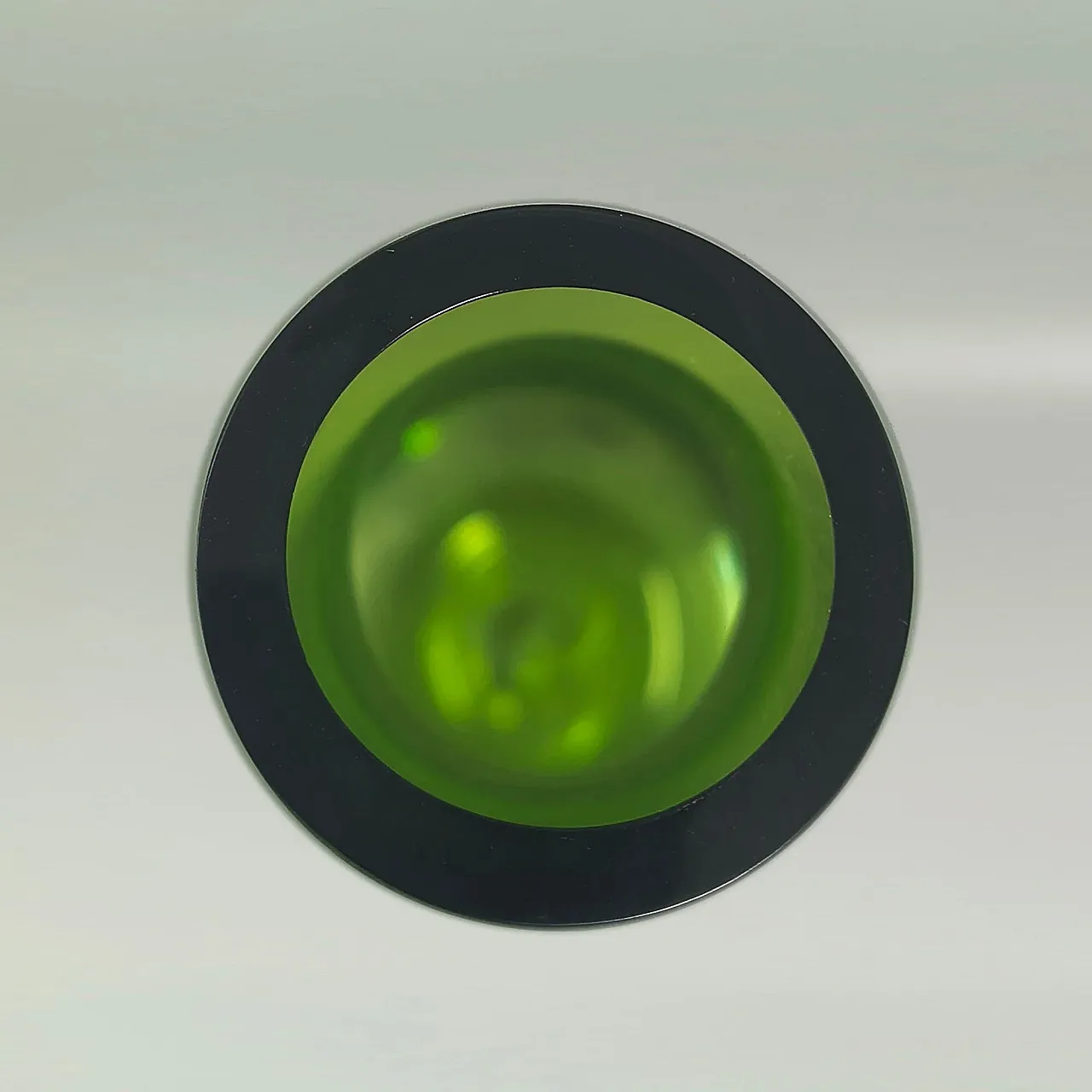 Mid-Century Modern V. Nason Murano green glass vase, 1970s 6