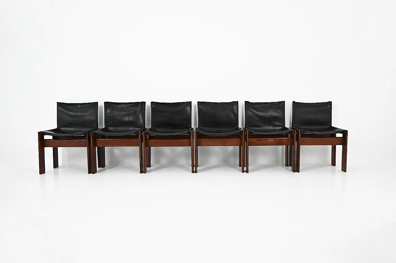 6 Sedie da pranzo Monk di Afra & Tobia Scarpa per Molteni, anni '70 3