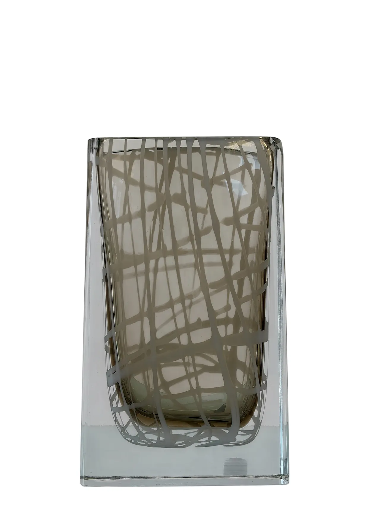 Vaso in vetro di Murano firmato Roberto Beltrami, anni '90 1