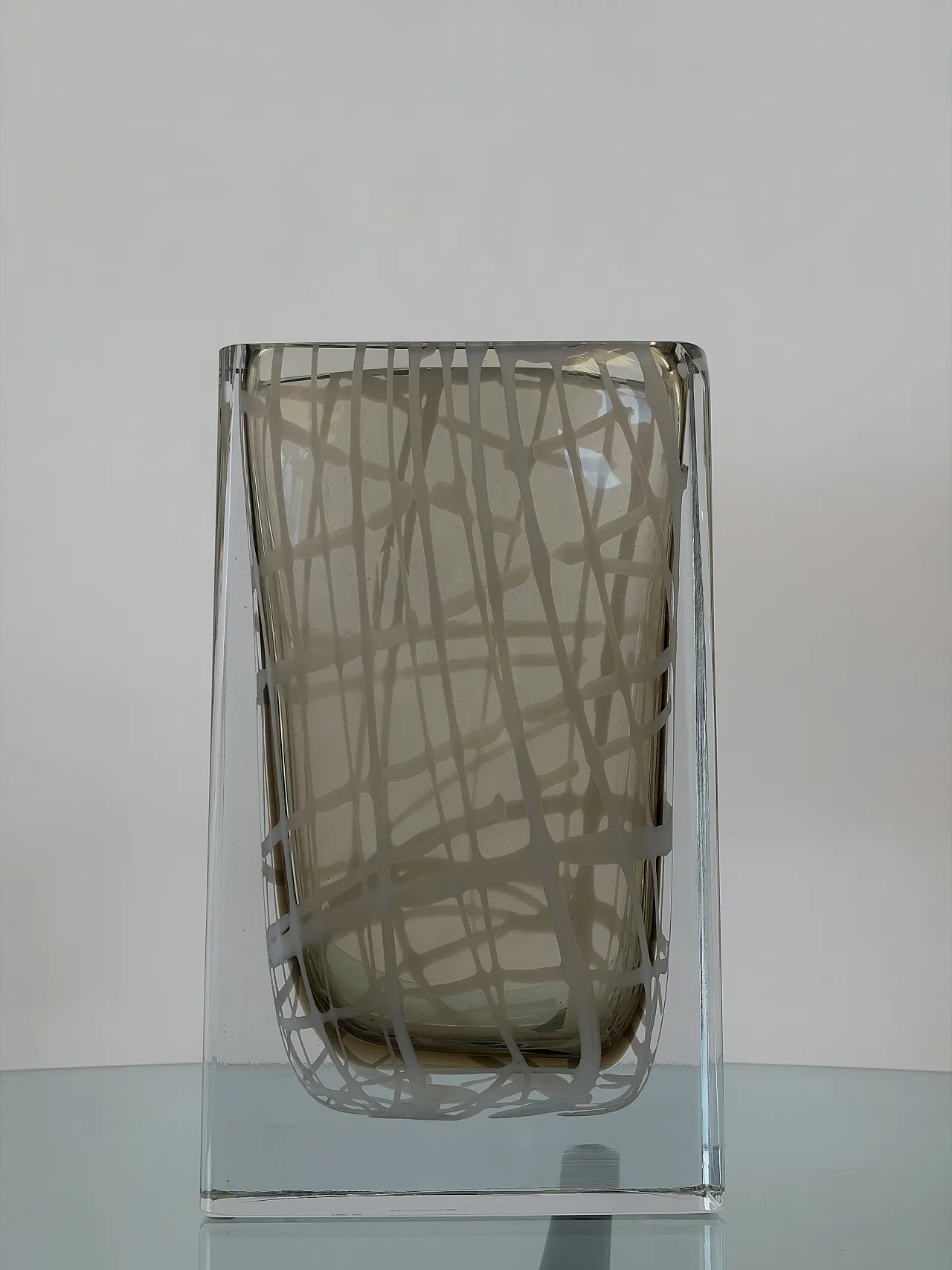 Vaso in vetro di Murano firmato Roberto Beltrami, anni '90 2