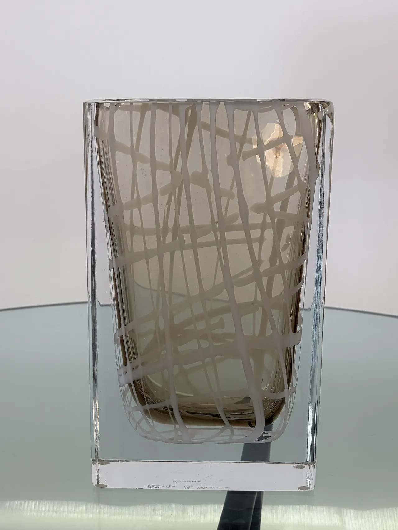 Vaso in vetro di Murano firmato Roberto Beltrami, anni '90 4