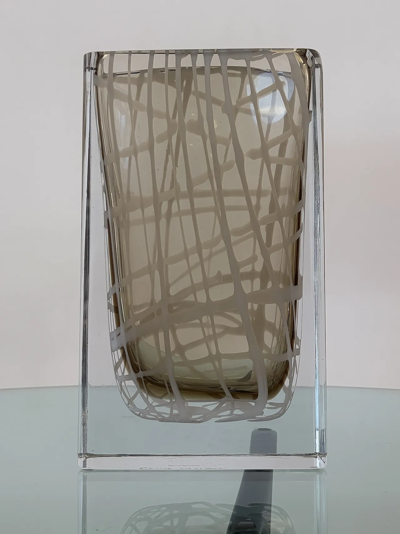 Vaso in vetro di Murano firmato Roberto Beltrami, anni '90 5