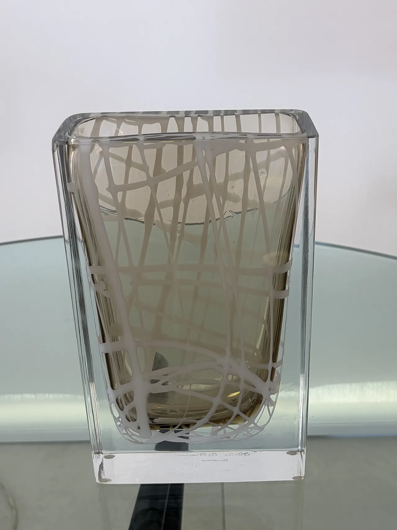 Vaso in vetro di Murano firmato Roberto Beltrami, anni '90 8