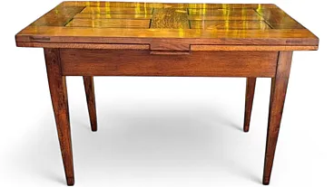Extendable wooden table with stiletto legs, 19th century