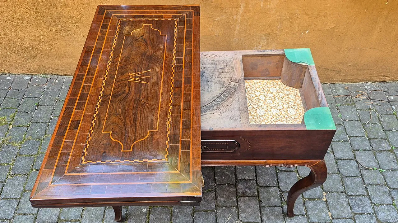 Louis XV inlaid game table, 18th century 11