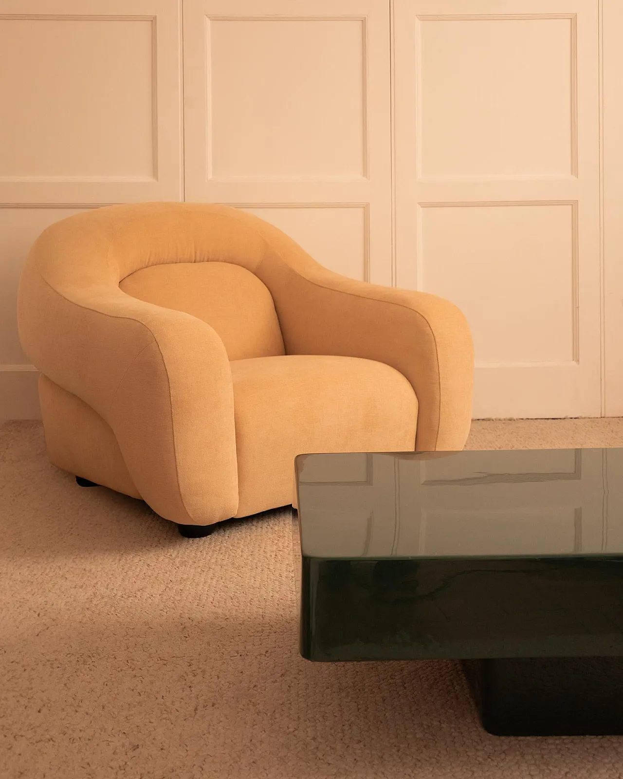 Green lacquered coffee table, 1970s 6