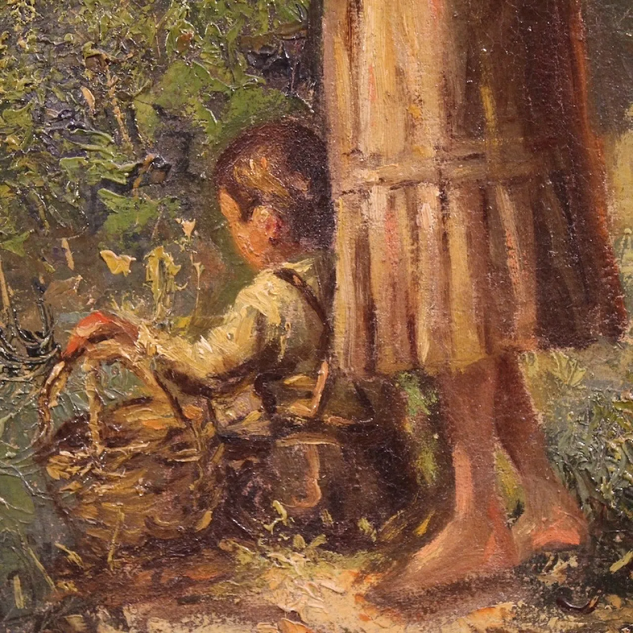 Multedo Oldoino, landscape painting with figure signed and dated 1914 8