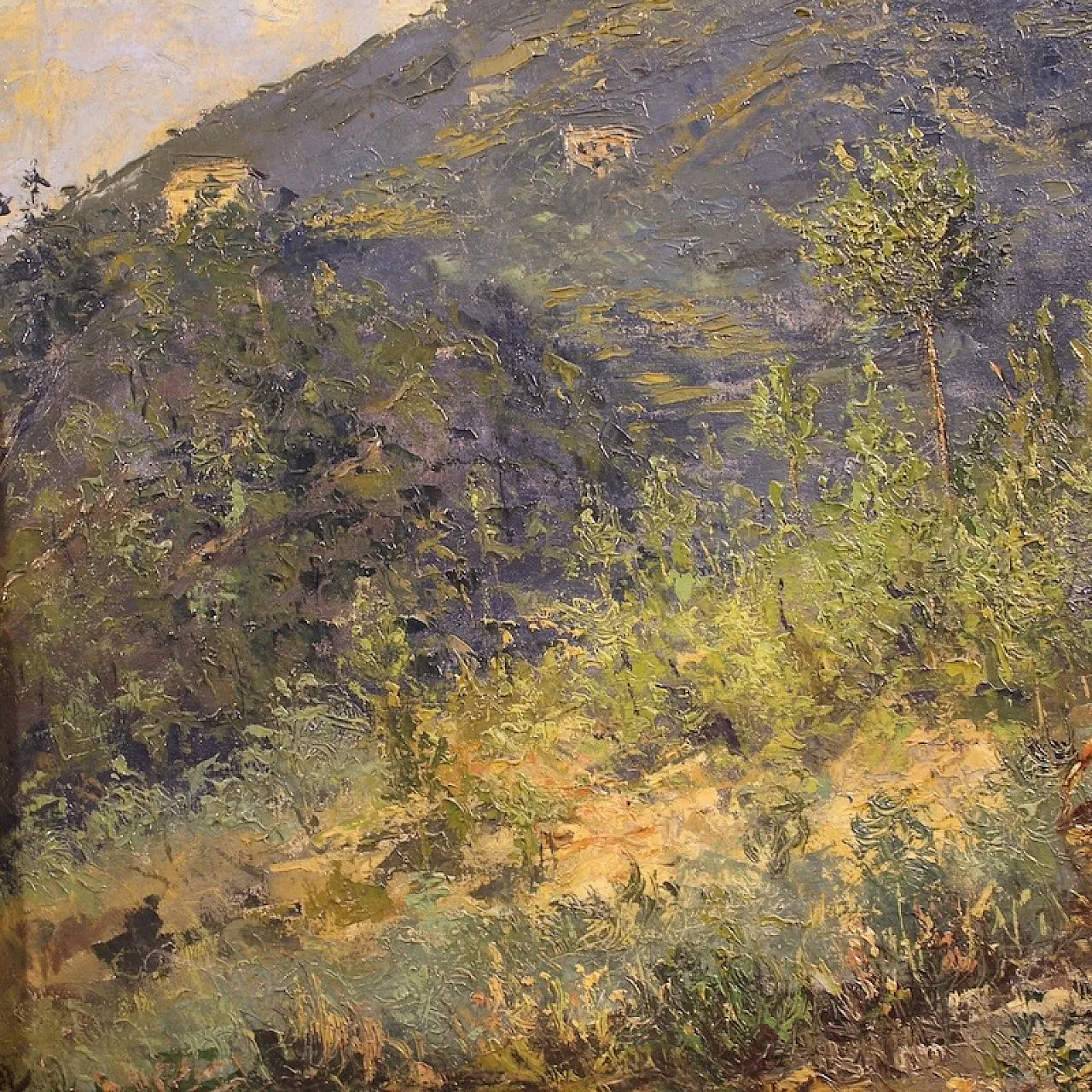 Multedo Oldoino, landscape painting with figure signed and dated 1914 13