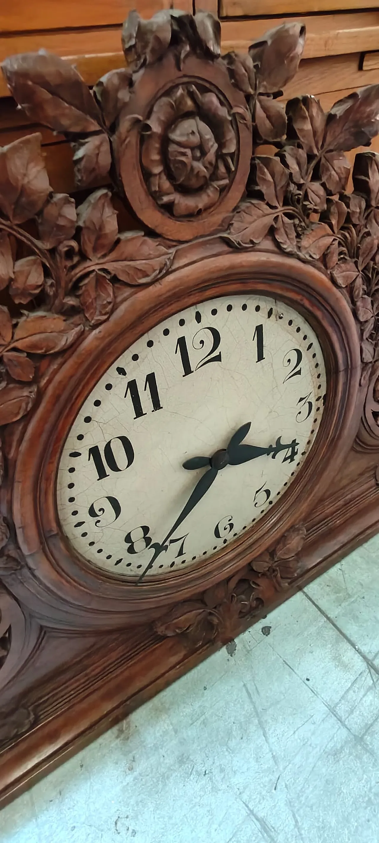 Carved hardwood clock, second half of the 19th century 2