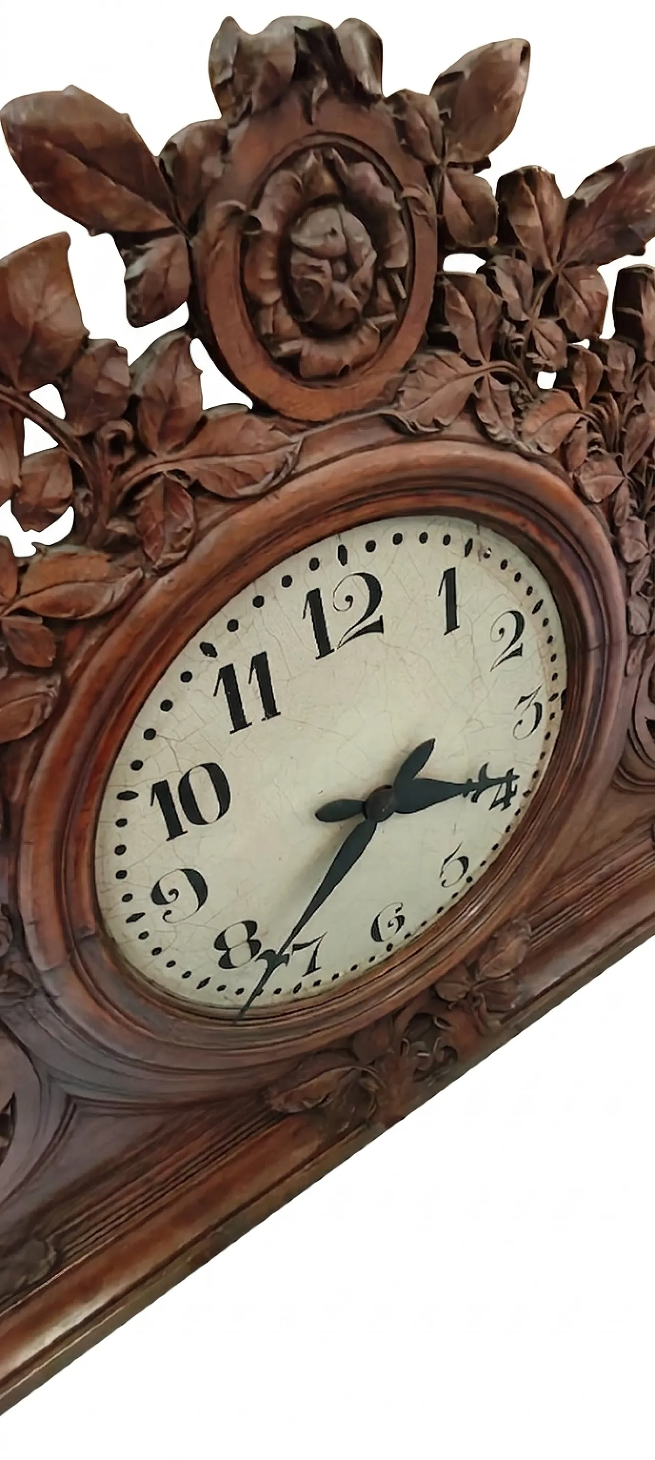 Carved hardwood clock, second half of the 19th century 3