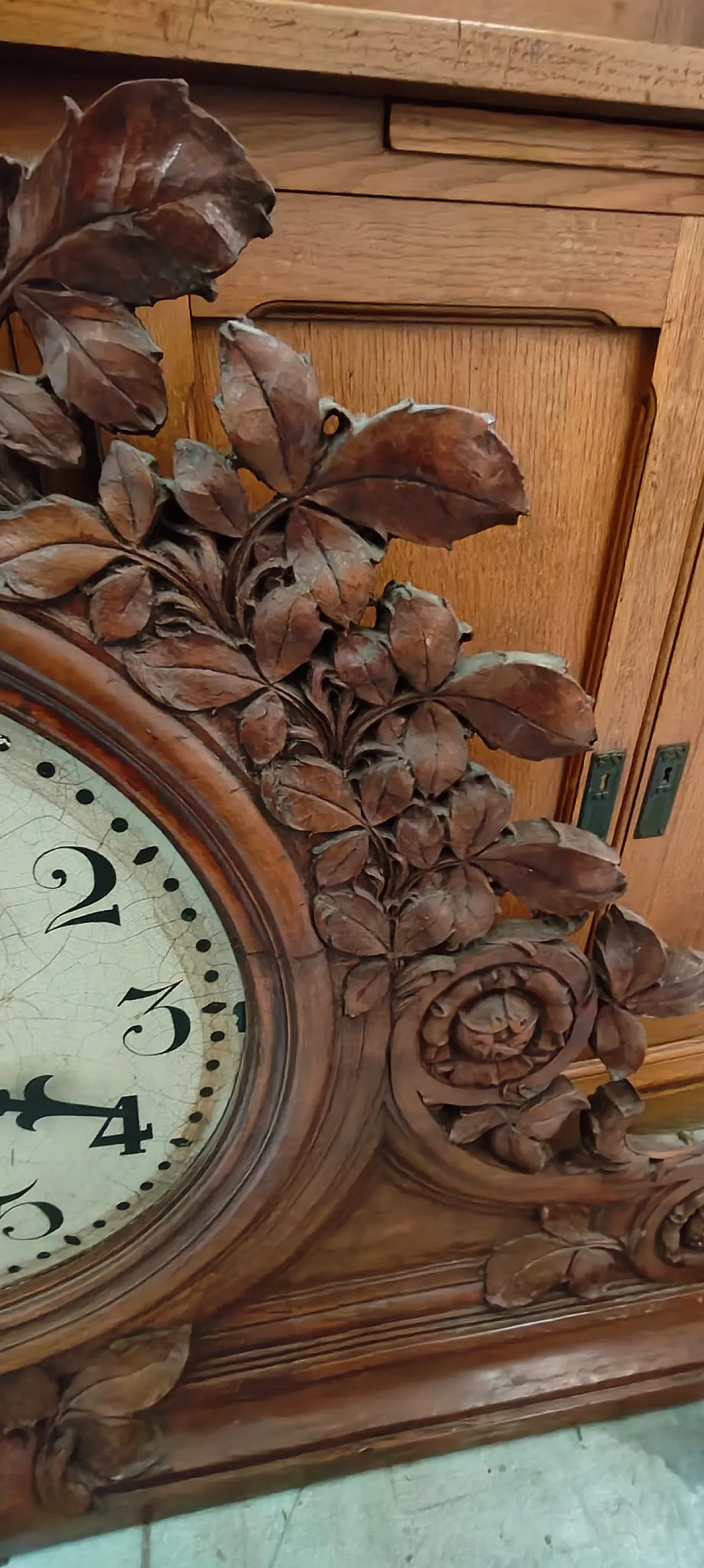 Carved hardwood clock, second half of the 19th century 4